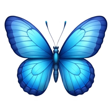Blue butterfly emoji sticker