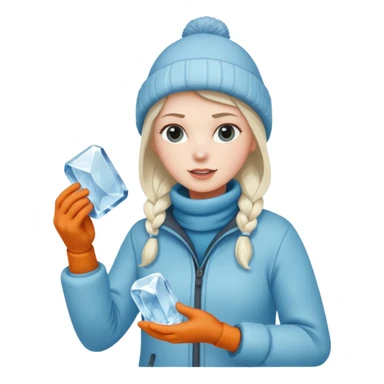 Ice Sculptor woman sticker