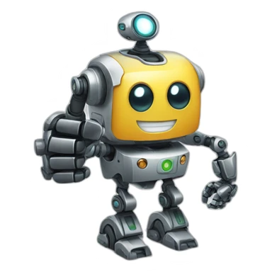 robot thumbs up sticker