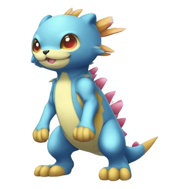cute kawaii cool Digimon-Fakemon-animal full body sticker