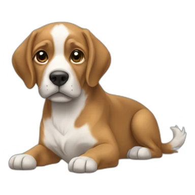 un chien qui dit bonjours sticker