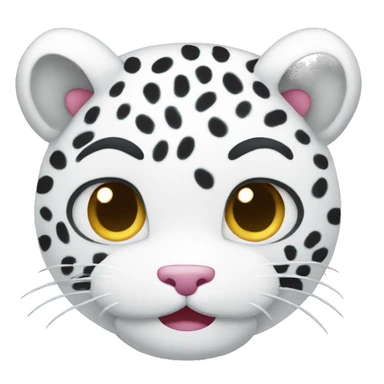 white leopard hello kitty emoji sticker