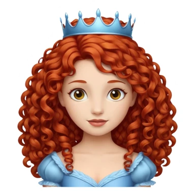 curly haired princess sticker