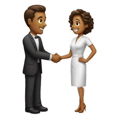 restaurateur and blogger shake hands sticker