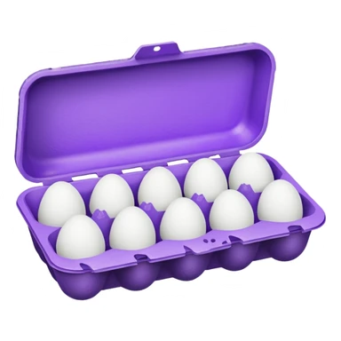 purple big egg carton sticker