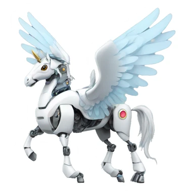Robot Pegasus with robot wings sticker