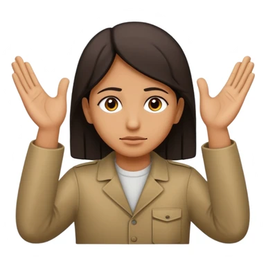 surrenders, portray an authentic 1980 Iraqi with a sad face and raised hands sticker