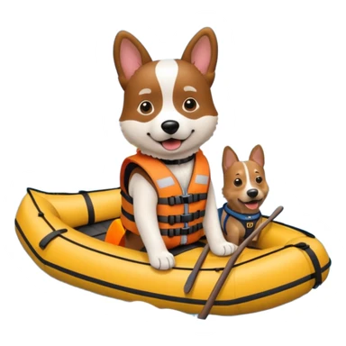 dog rafting sticker