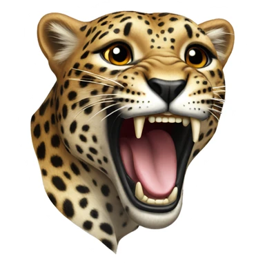 Leopard Roaring sticker