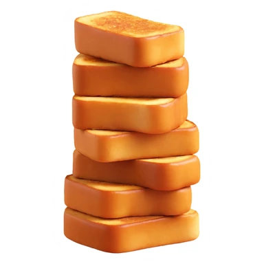 french toast sticks, golden brown, stacked, appetizing, simple background sticker