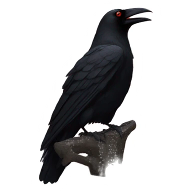 Crow overlooking a blood moon sticker