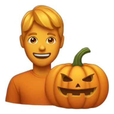 Pumpkin carving sticker