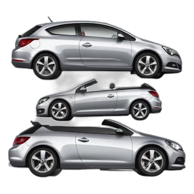 Opel astra j 2011 hatchback accident witb a volkswagen passat b6 2010 cabrio sticker