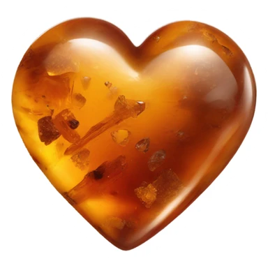 Amber heart sticker