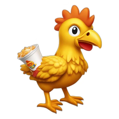 chocobo with popeyes chicken sticker