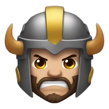 Diablo immortal Barbarian in helmet crying sticker