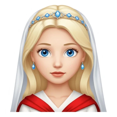 white blond beautiful bride with blue eyes sticker