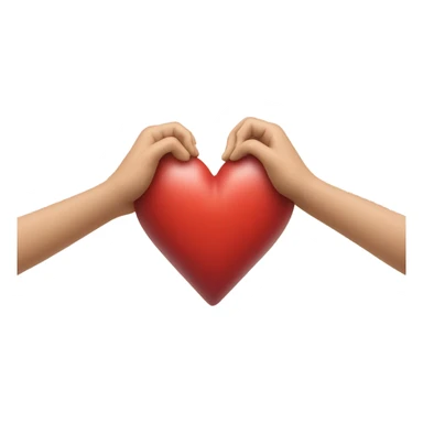 Heart being hugged by plain hands sticker