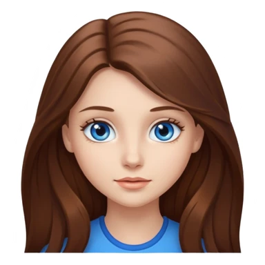 beautiful girl with long and brown hair sticker