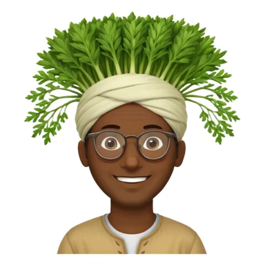 moroccan man with a fennel on his head and glasses on sticker