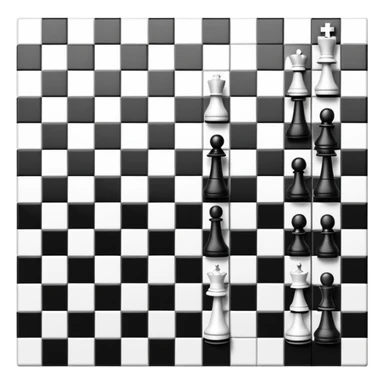 simple black and white chess board with alternating squares, empty with no chess pieces sticker