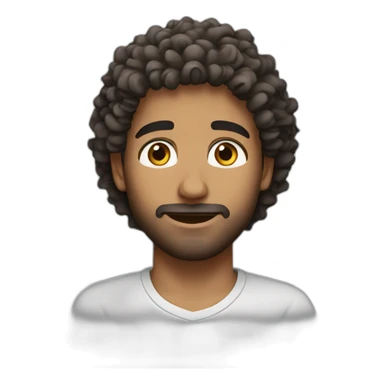 Guy with dry curly hair arab sticker