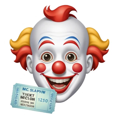 Mc Slappin' Ticket with Clown sticker