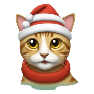 cat xmas sticker