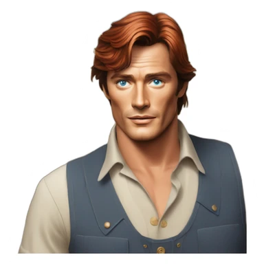 Alain delon blue eyes red hair farmer sticker