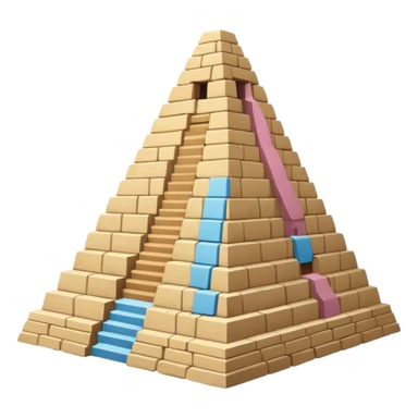 ziggurat, ancient Mesopotamian stepped pyramid, simple clear style sticker