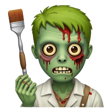 painter zombie  sticker
