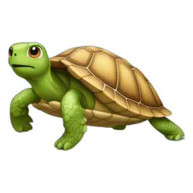 Une tortue qui fait caca sticker