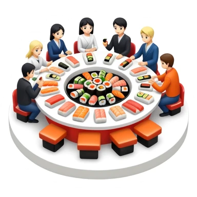 rotating sushi restaurant at restaurant  sticker