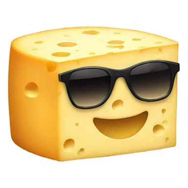 Cheese with sunglasses sticker