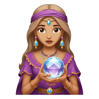 Gypsy with a crystal ball  sticker
