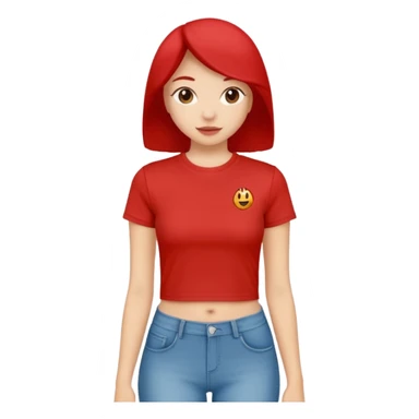 red crop t-shirt sticker