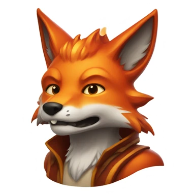 Fiery elemental fox sticker