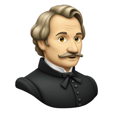 Nikolai Gogol with quiff  sticker