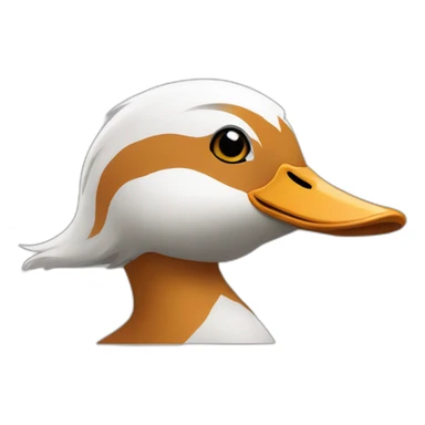 Canard sur un renard sticker