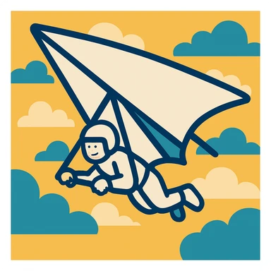 Make the glider white, remove any propeller, keep the vibrant toon style, keep background as is. sticker