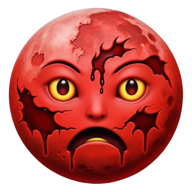 Cursed Crimson Moon sticker