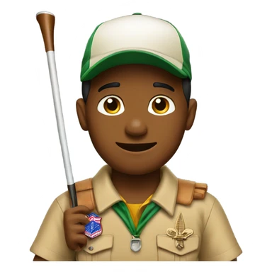 Boy Scout golfing  sticker