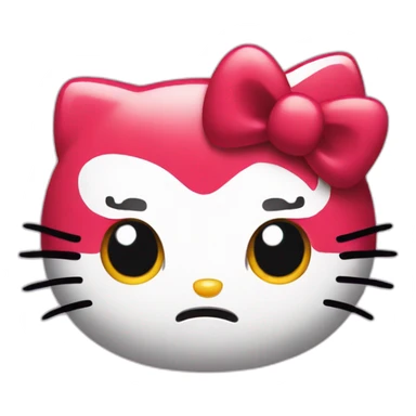 Hello kitty angry sticker