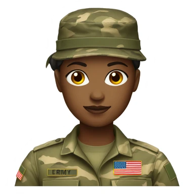 Female army soldier sticker