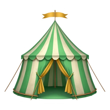 green carnival tent sticker