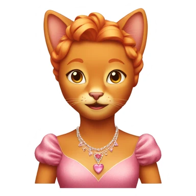 red Cat birthday princess sticker