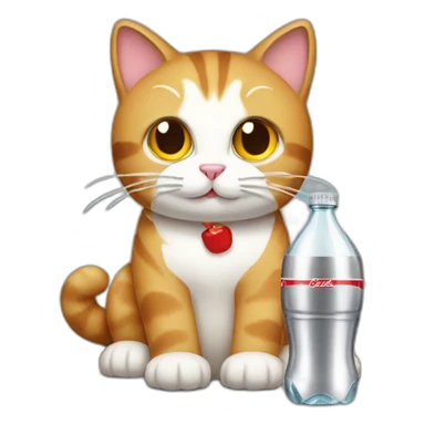 Cat drinking Diet Coke sticker