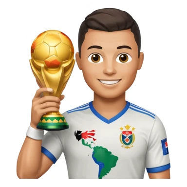 Ronaldo with world cup trophy sticker