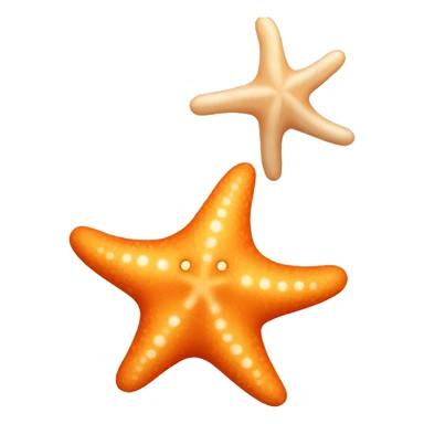 Orange starfish sticker
