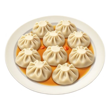 A plate of dumplings  sticker